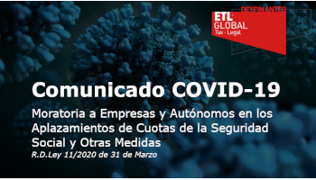 Moratoria a Empresas y Autónomos en los Aplazamientos